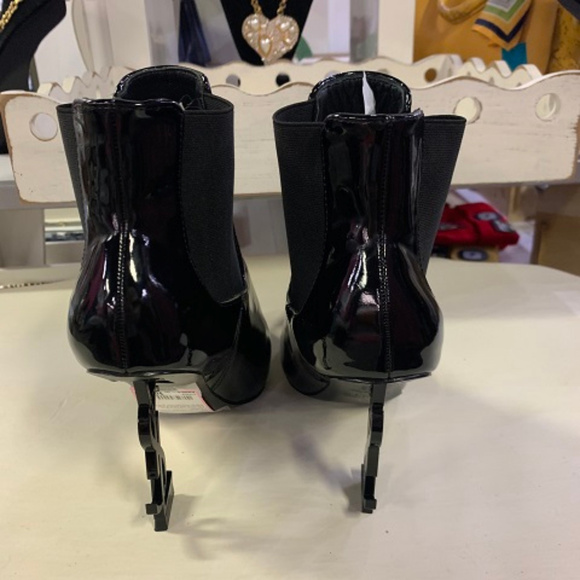 YSL Patent Leather Boots, Size 9.5/10 - Picture 3 of 7